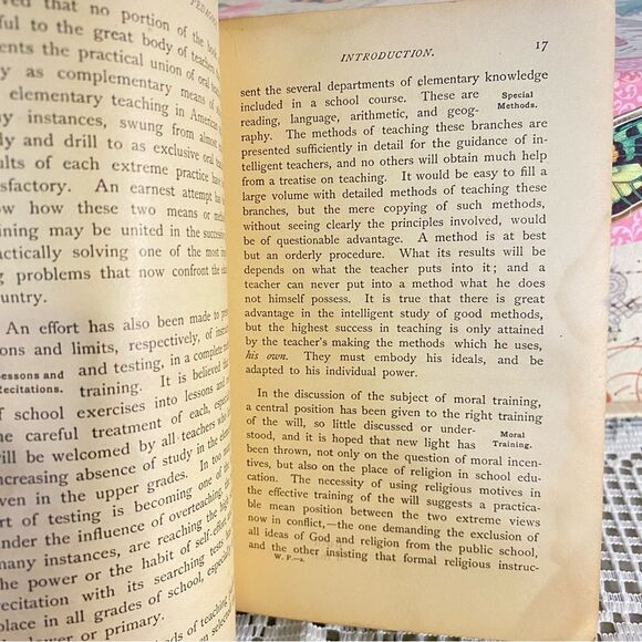 Elements Of Pedagogy By Emerson E. White Copyright 1886 Hardcover Vintage Books - Picture 6 of 13